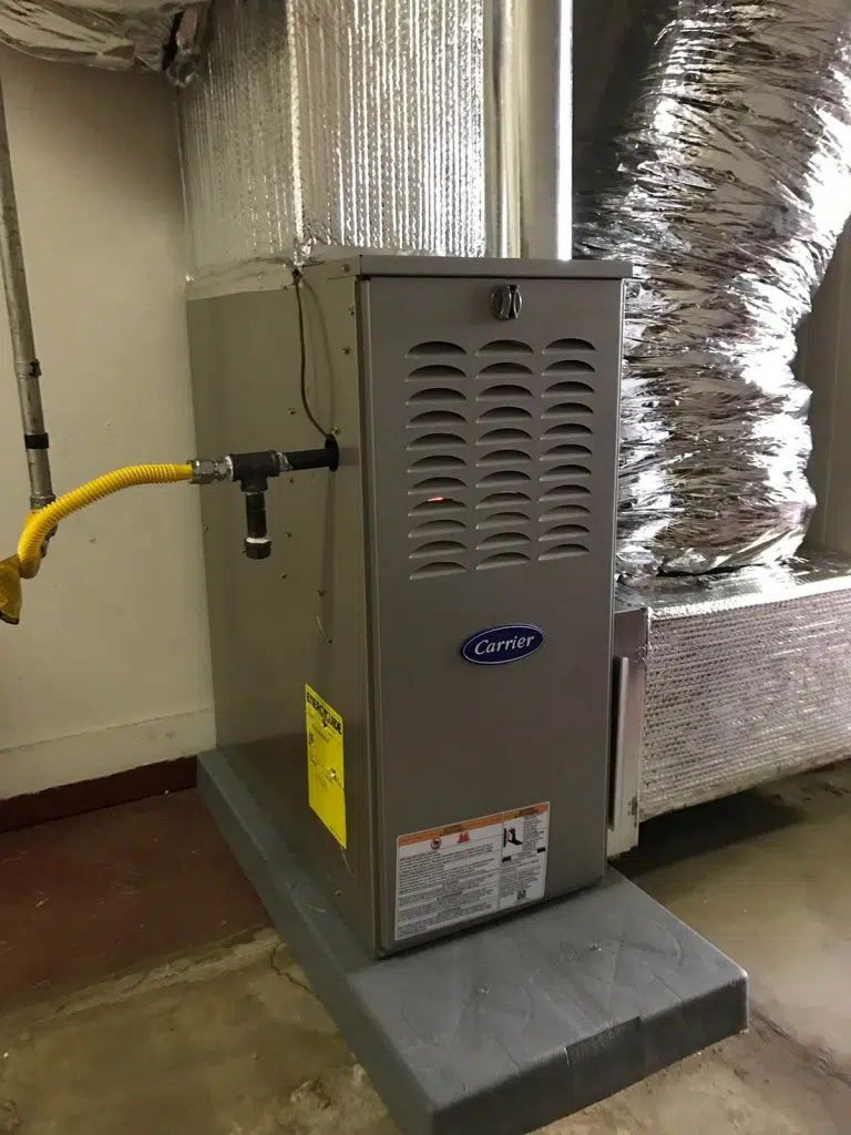Carrier furnace serviced by FairPrice HVAC Company