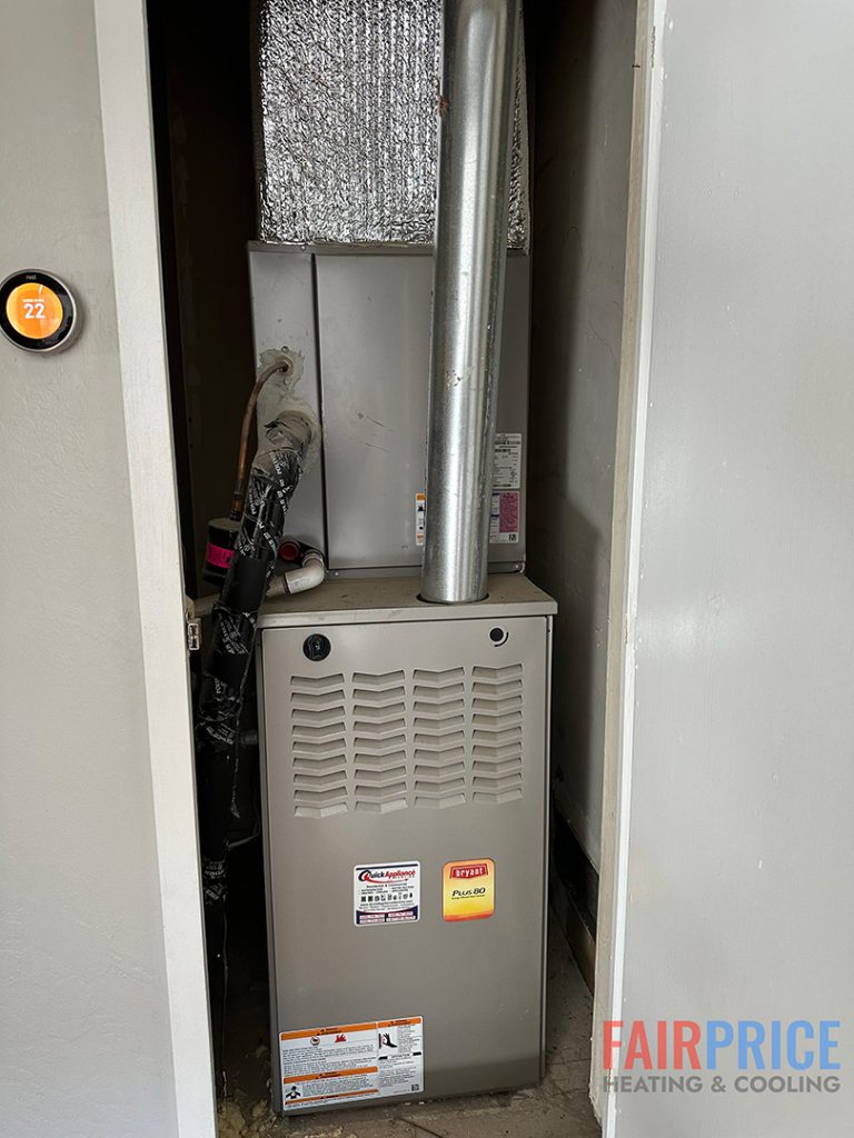 New furnace installation by FairPrice team