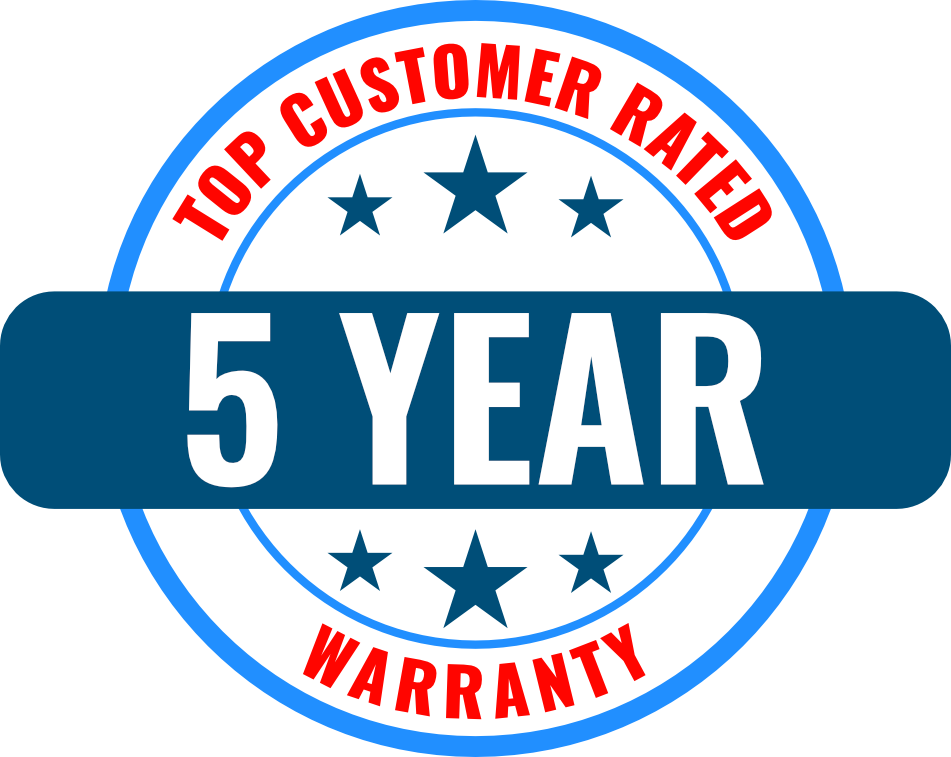 5 Year Warranty Badge